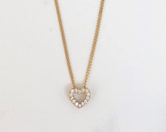 10PCS Brass Micro Pave Cubic Zirconia Charms Heart Pendants For Neckalce 9x8mm