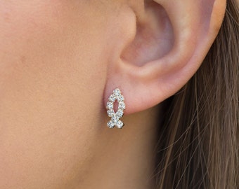 Swarovski crystal fish stud earrings  - Ichthys - ichthus earrings - fish jewellery - silver earrings - gold earrings - C/FISH/EAR