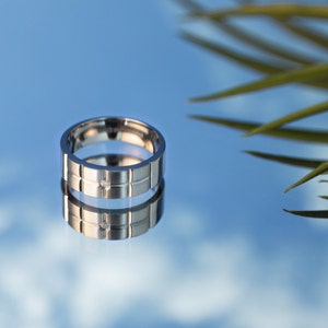 Men's Diamond set titanium band ring - diamond ring - Men's ring - diamond jewellery - Men's jewellery - Wedding Band -  M2-R0-0013-TI-DIA