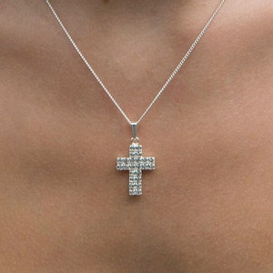 Swarovski cross necklace sale silver