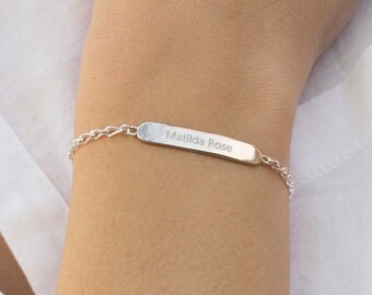 Personalised sterling silver bar bracelet - engraved bracelet - name bracelet - personalised bracelet - silver bracelet - custom gift-AC7268