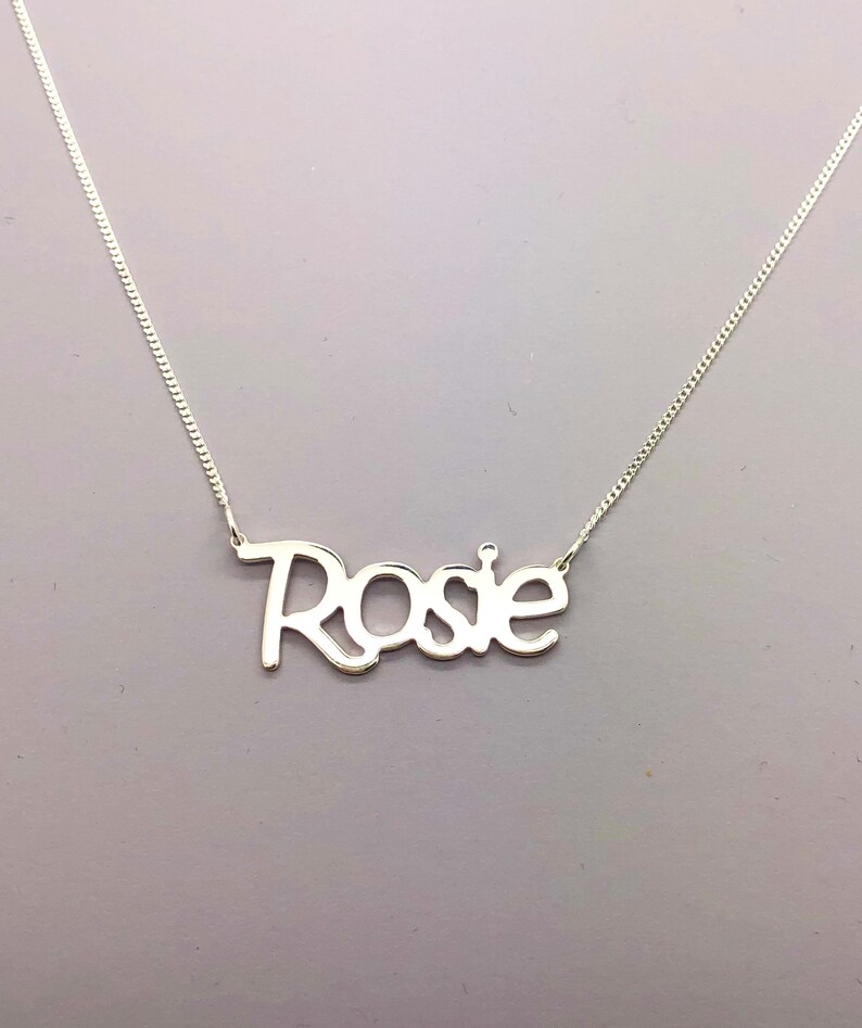 Sterling Silver Personalised Name Necklace Customised Etsy UK