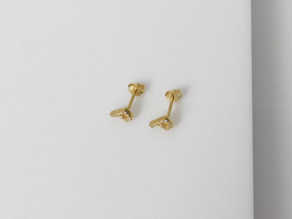 Baby initial earrings shop