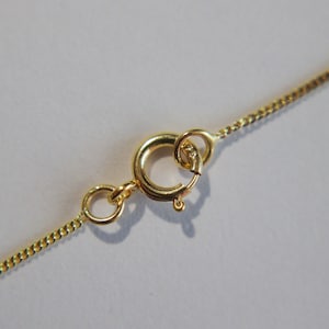 9ct gold curb chain in various sizes 14, 16, 18 gold chain fine chain 9ct gold chain yellow gold chain 375 gold chain image 2