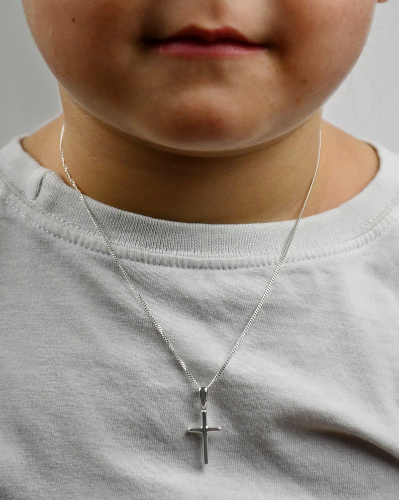 Children's Sterling Silver Cross Pendant Kid's Cross Etsy