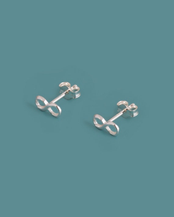 Infinity Symbol Stud Earrings, Sterling Silver, Gold Colour, Small Studs,  Figure Eight Design, Modern Minimalist Jewellery, Gifts for Her - Etsy  Denmark