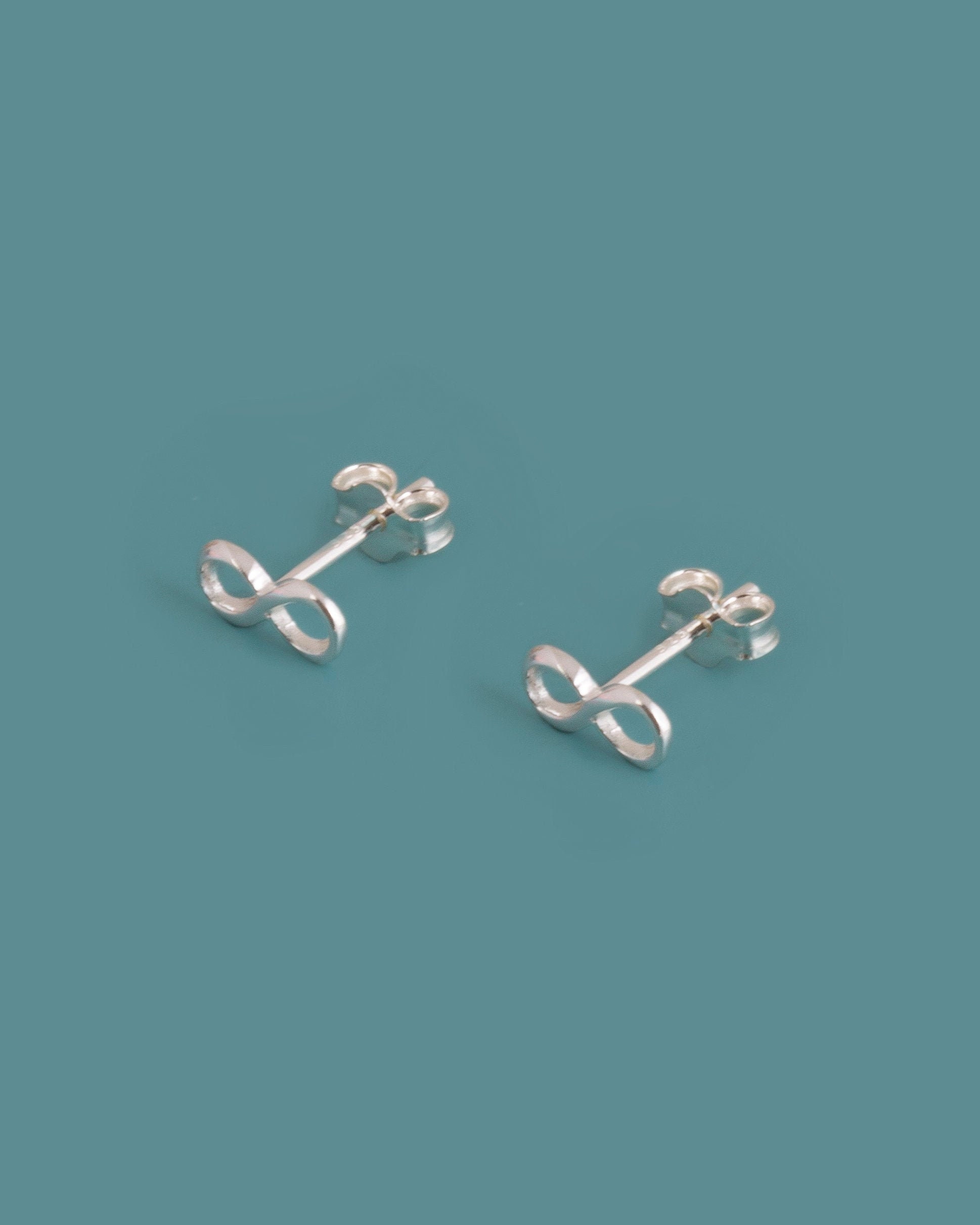 Rose gold infinity sign stud earrings BRV010201