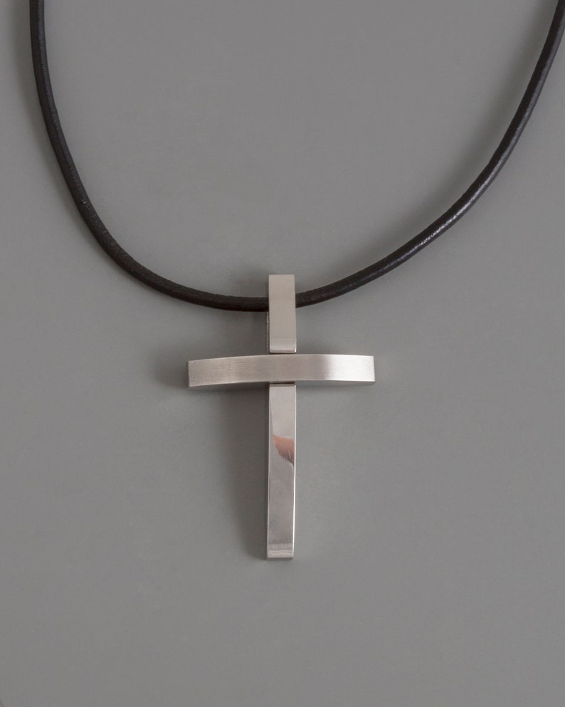 Stainless Steel Curved Cross Pendant Cross Pendant Cross | Etsy
