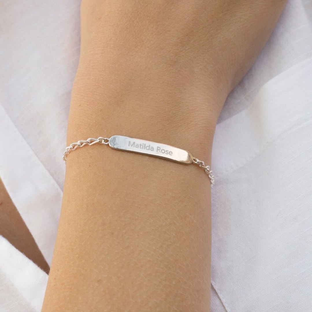 Bar Bracelet - Personalize with Initials, Name or Date – DreamWillowStudio