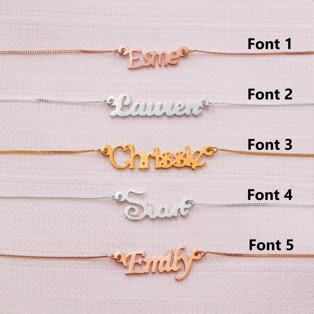 925 Sterling Silver Name Necklace Express Shipping Personalised