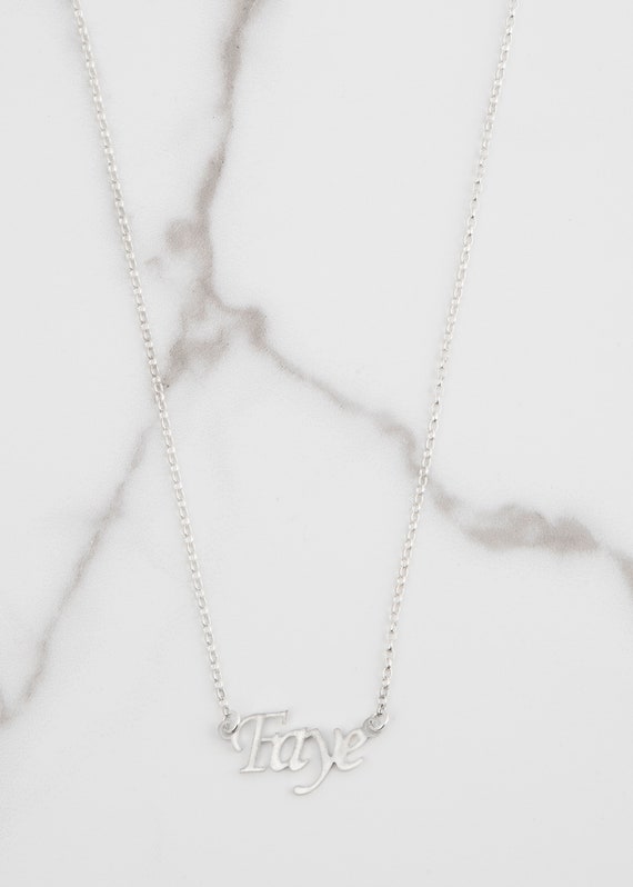 Sterling Silver Personalised Name Necklace Customised Etsy