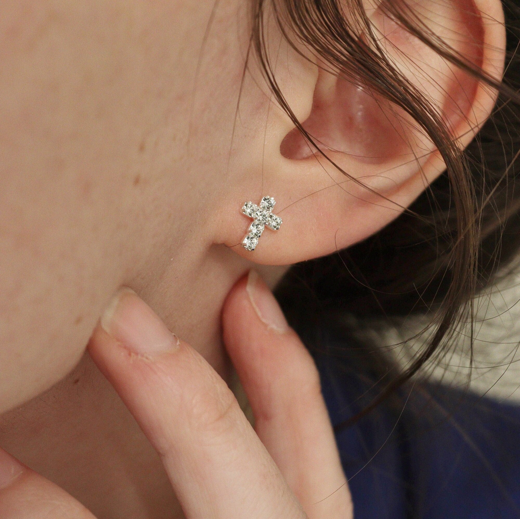 Swarovski cross earrings deals