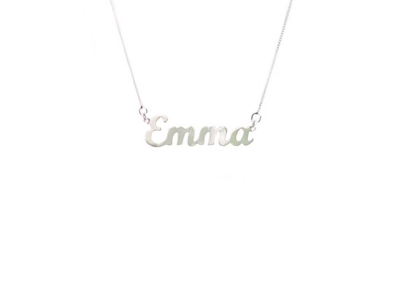9ct White Gold Personalised Name 