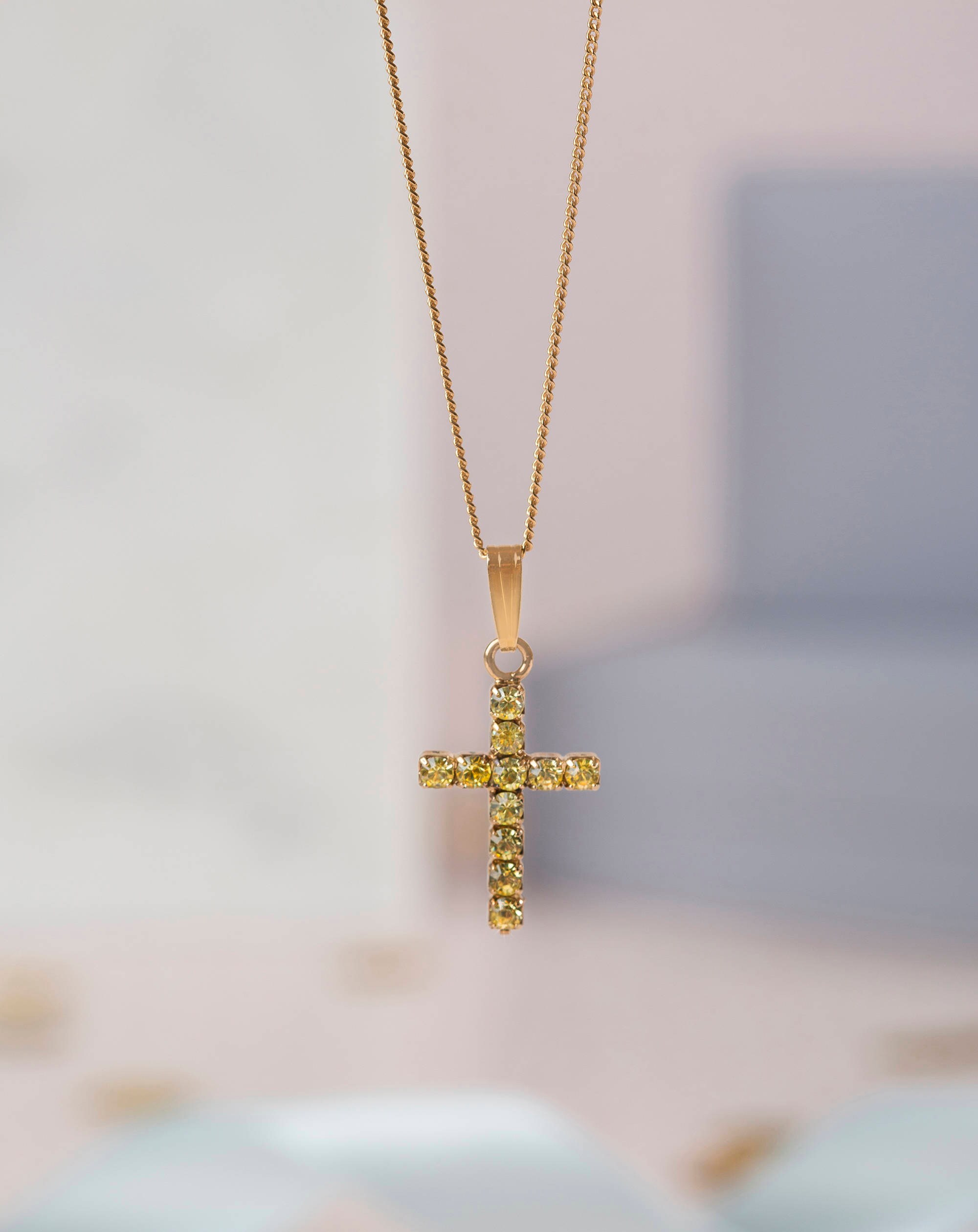 Jonquil Swarovski Crystal Cross Pendant 
