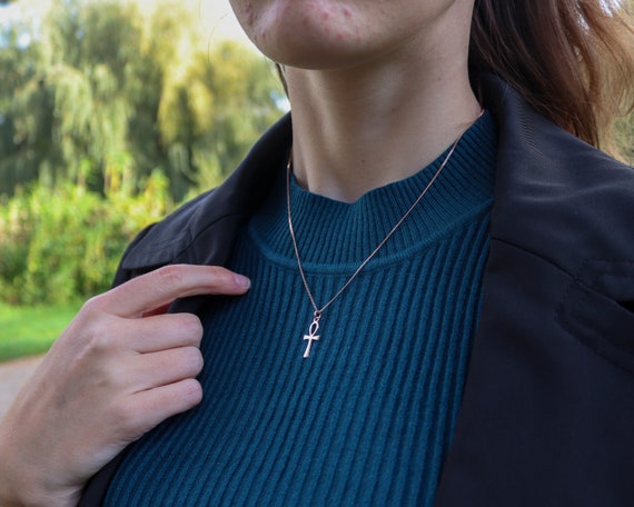 Sterling Silver Ankh Cross Pendant Ankh 