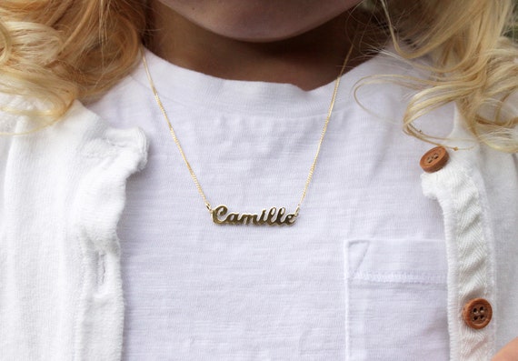 9ct gold personalised name necklace sale