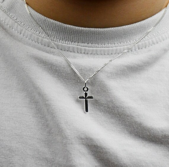 Children s Sterling Silver Cross Pendant Kid s Cross Necklace