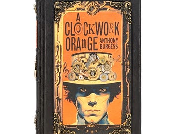 A Clockwork Orange Leather Bound Book | Custom Rebind with Real Watch Parts
