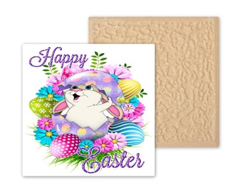 Happy Easter Bunny Coaster