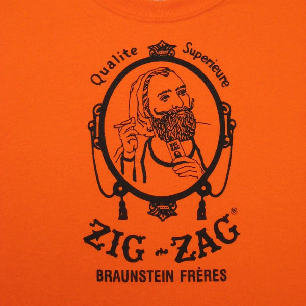 Vintage-style Orange Zig Zags Shirt