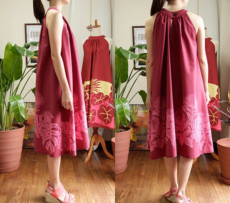 Ginger Dress Ohia Lehua Hawaiian Fabric HNLS0241470310 Etsy