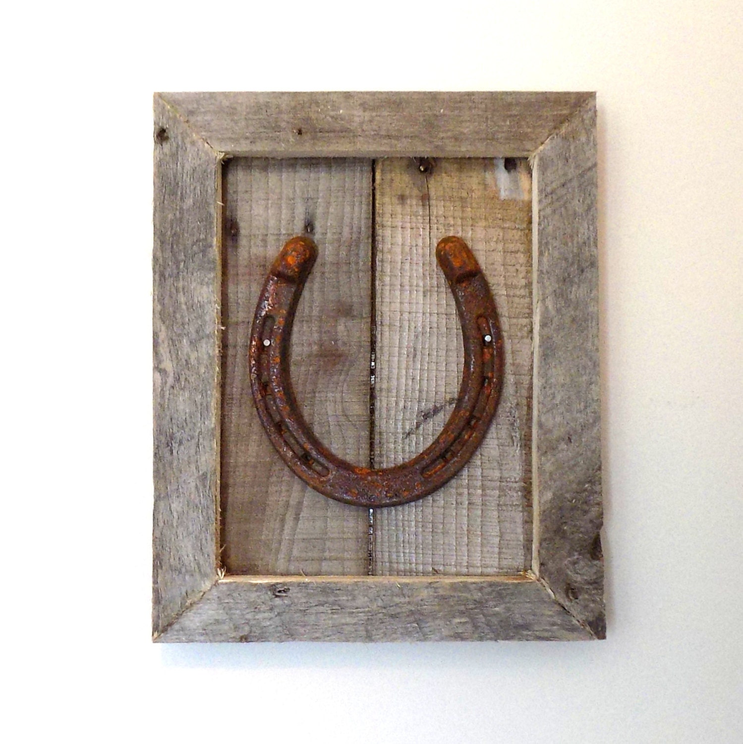 Framed Horseshoe Art Rustic Horseshoe Art Rustic Farmhouse Etsy