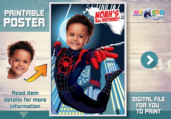 Spider-Verse Poster, Miles Morales Poster, Spider-Verse Decor, Spiderverse Party Decor, Miles Morales Decor, Spider-verse wall. 428 Il_570xn