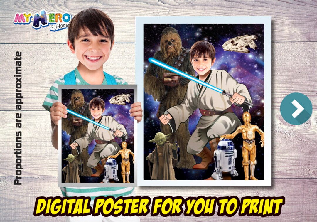 Jedi Poster, Jedi Print Decor With Photo, Jedi Gifts Fans, Jedi Wall ...