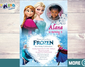 Frozen Invitation. Frozen Party Ideas. Frozen Birthday Ideas.  Custom Frozen Invitation. Frozen Photo Invitation. 276