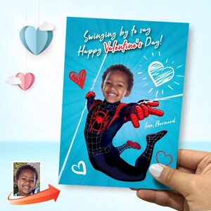 Cartão de dia dos namorados Miles Morales, cartão temático de dia dos namorados Miles Morales, cartão temático de dia dos namorados do Aranhaverso, dia dos namorados de Miles Spiderverse. 2232B