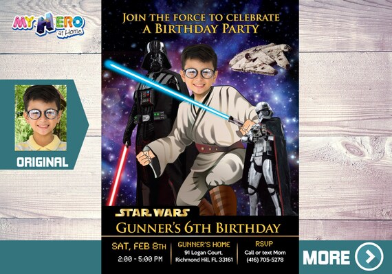 Star Wars Invitation. Turn your kid into a Jedi. Star Wars Party. Jedi Birthday Invitation. Star Wars Birthday. Jedi Decoration. 214 Il_570xn