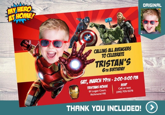 Iron Man Avengers Birthday Invitation Iron Man Theme Party - Etsy