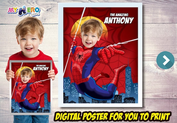 Spider-Man Poster, Spider-Man Wall, Spider-Man party Decor, Custom Spiderman Poster, Spider-man Decoration, Spider-man Backdrop. 367B Il_570xn