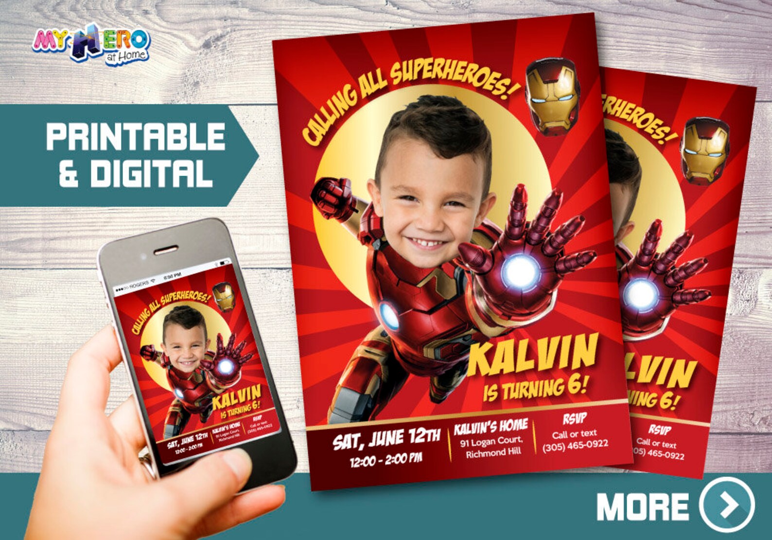 Iron Man Birthday Invitation Iron man Party Invitation Iron | Etsy France
