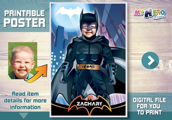 Batman Poster. Batman Room Decor. Batman Wall decor. Batman Backdrop. Batman decal. Custom Batman Poster. Batman Decor. Batman Gifts. 370 Il_570xn