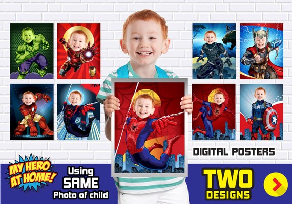 Set of 2 Superhero Posters, Avengers Posters, Avengers Decoration, Avengers Gifts, Superheroes gifts, Super heroes decor. 4122 Il_570xn