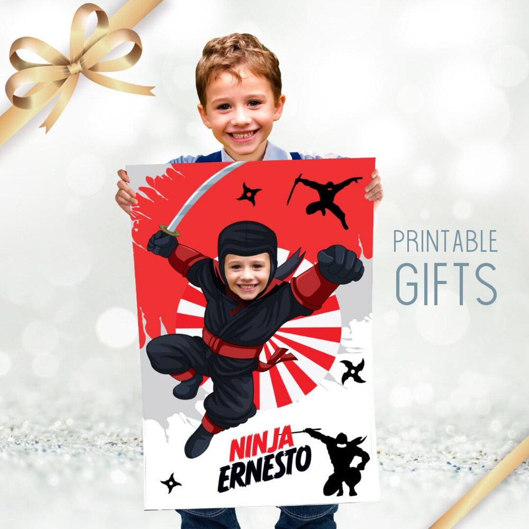 Personalized Printable Ninja Gifts With Kid as the Star, Karate Ninja ...
