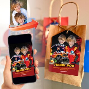 Gemeinsame Monstertrucks Dankeschön-Tag mit Foto, Monstertruck Geschwister Goodiebags, Monster Jam Geschwister Danke, Gemeinsame Monster Jam. 549TY