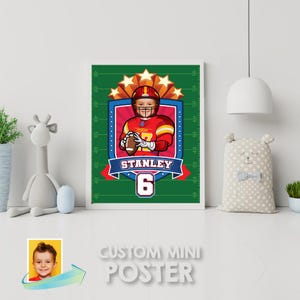 Football Commanders print with photo, Commanders t-shirt Party, Football Print with photo, Commanders gifts with photo. 2237PS