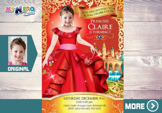 Princess Elena of Avalor Invitation. Princess Elena of Avalor Party. Princess Elena of Avalor Birthday. Princess Elena Themed Party. 248 Il_570xn