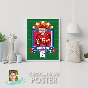 Football Personalized Gifts, Chiefs print with photo, Chiefs t-shirt Party, Football Print with photo, Chiefs gifts with photo. 2221