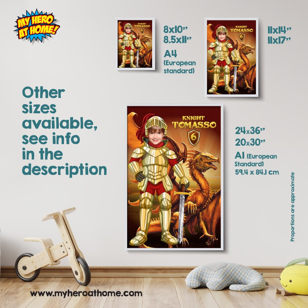 Knight Poster, Medieval Knight Poster, Custom Knight Poster With Photo ...