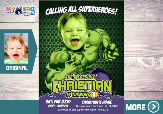 Hulk 1st Invitation. Hulk First Birthday. Baby Hulk Birthday. Avengers 1st Birthday. Superhero 1st Birthday. Baby Hulk Party Decor. 089B Il_570xn