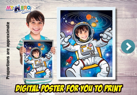 Astronaut Poster, Astronaut Decoration, Astronaut Wall Decor, Child Astronaut Decor, Universe Poster, Milky Way poster, Astronaut Gifts. 493 Il_570xn