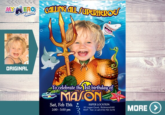 Aquaman 1st Invitation. Aquaman 1st Party. Turn your baby in Aquaman. Baby 1st Superhero Birthday. Aquaman 1st Birthday. 193 Il_570xn