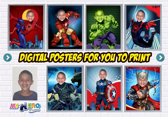 Avengers Posters, Hulk, Spider-Man, Iron Man, Thor, Captain America, Black Panther, Spider Verse, Avengers Decor, Avengers Gifts Fans. 462 Il_570xn