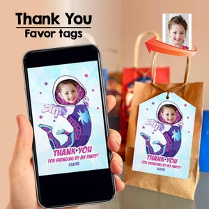 Custom Ghost Spider Thank You with your photo, Ghost Spider Favor Tags, Ghost Spider party favors, Personalized Ghost Spider tags. 652TY