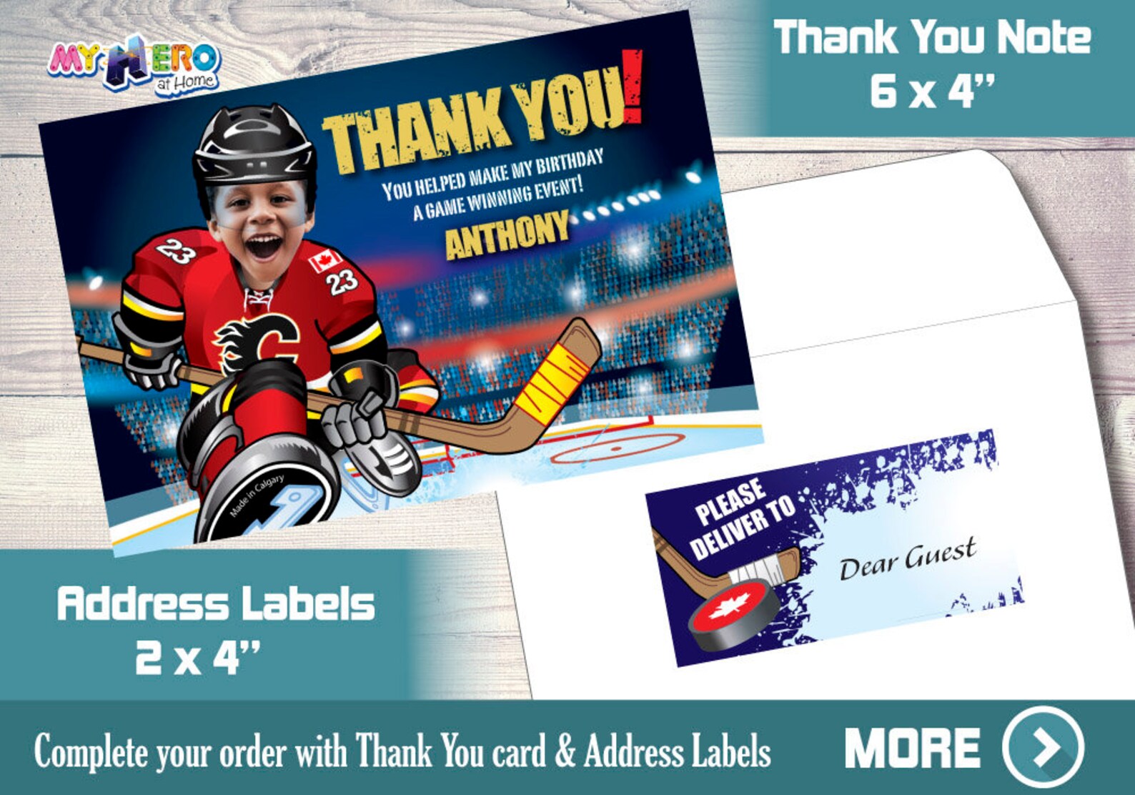 Calgary Flames Birthday Invitation Calgary Flames Party Etsy