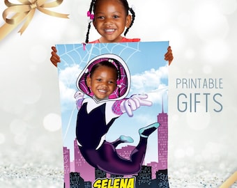 Printable Ghost spider gifts with your girl as the star, Gwen Stacy photo Prints. 2038GF