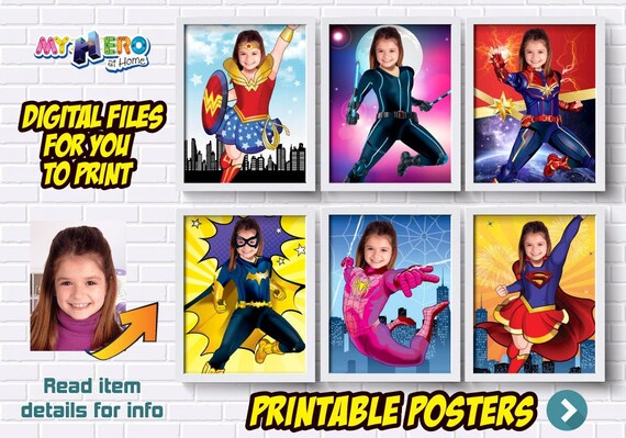 Super Hero Girls Posters. Super Hero Girls Wall Decor. Superhero Girls Decor. Custom Superhero Girls Posters. 426 Il_570xn